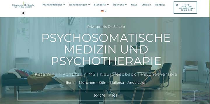 Website für psychosomatische Medizin berlin